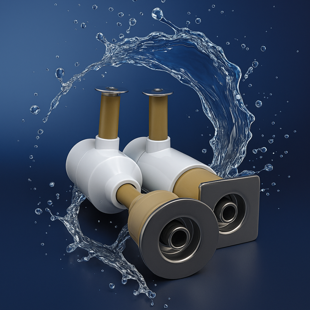 Imagem de hidromassagem com efeito champanhe para spa de alto padrão, instalada com acabamento técnico da Cristal Led & Inox.